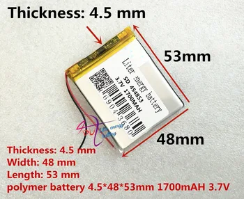 

best battery brand The navigator special battery 1700MAH 454853 3.7V lithium polymer battery tachograph shipping