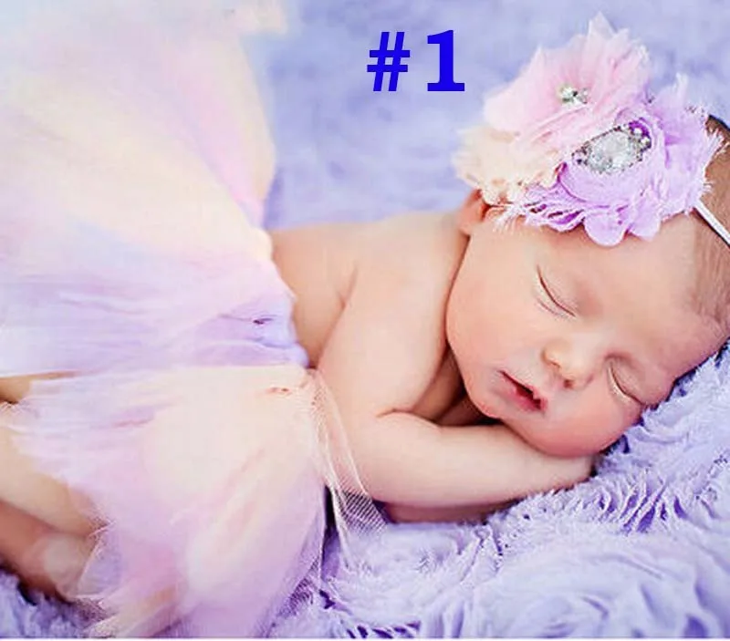 Новинка, 9 цветов, юбка-пачка для новорожденных, с цветком, повязка на голову, потрясающая, для новорожденных, для фотосессии, многоцветная юбка-пачка для девочек