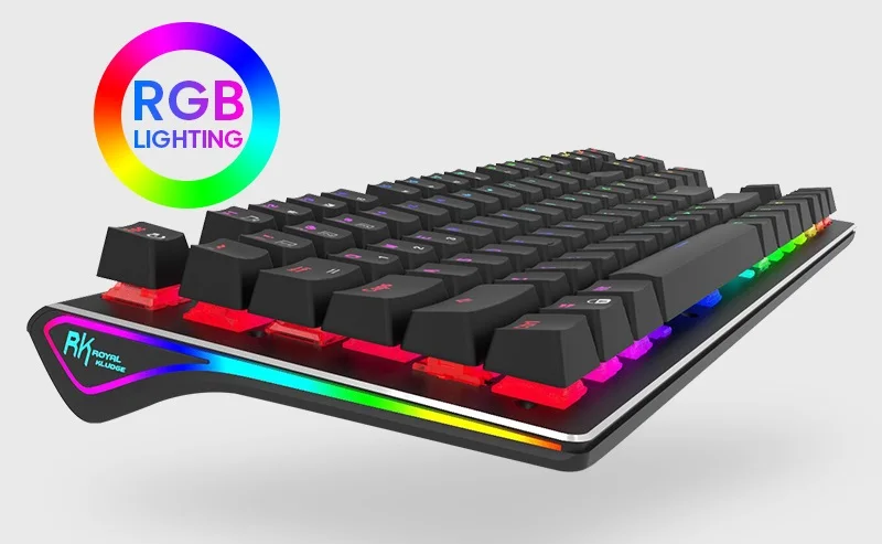 Royal Kludge RK G87 двойной режим Bluetooth беспроводной/USB Проводная RGB подсветка перезаряжаемая Механическая игровая клавиатура RK/Cherry Axis