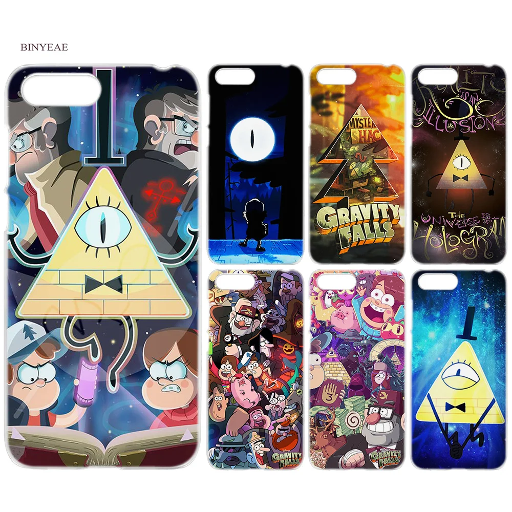 

BINYEAE Gravity Falls Hard Case Cover for Huawei Y6 Y3 Y9 Y7 2018 Honor 10 9 Lite Mini 7S 7C 7A Pro 2017