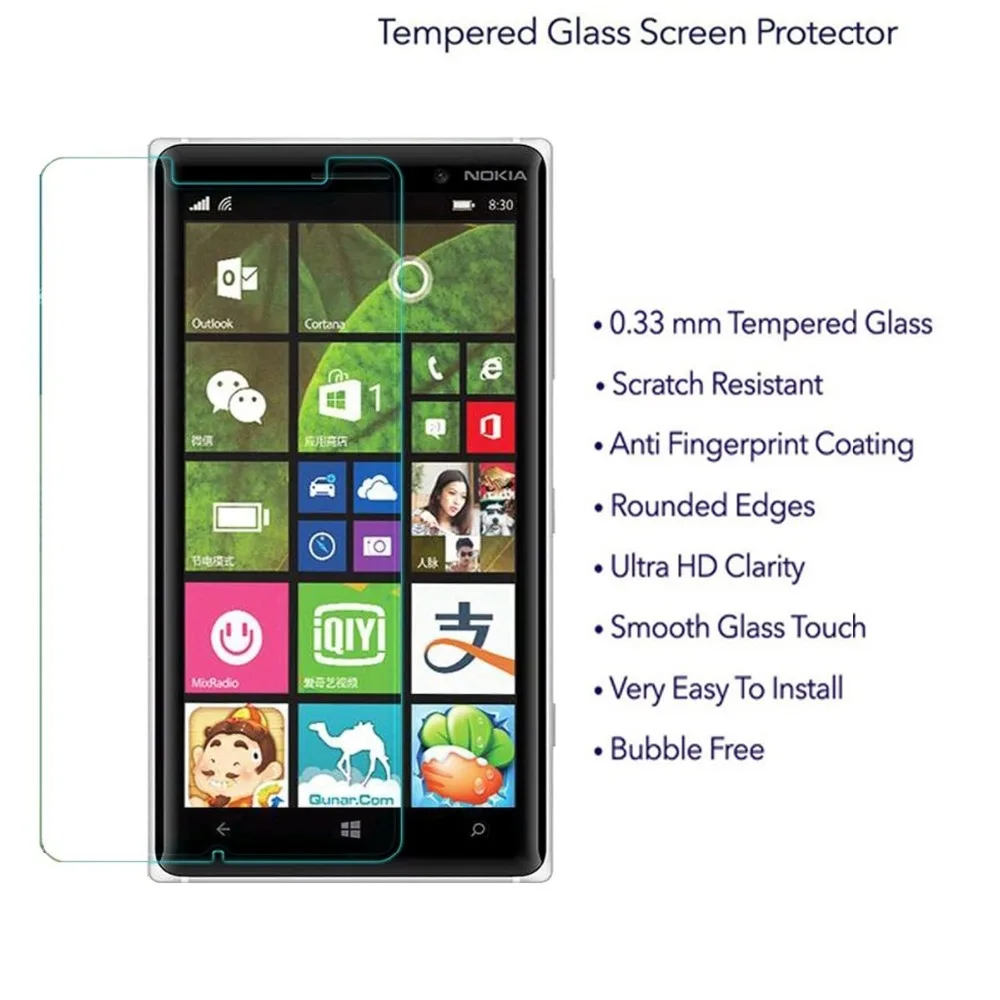 Высококачественная пленка из закаленного стекла для Nokia microsoft Lumia 950 950XL 650 640 640XL 630 550 530 520 Защитная пленка для экрана передний чехол для экрана