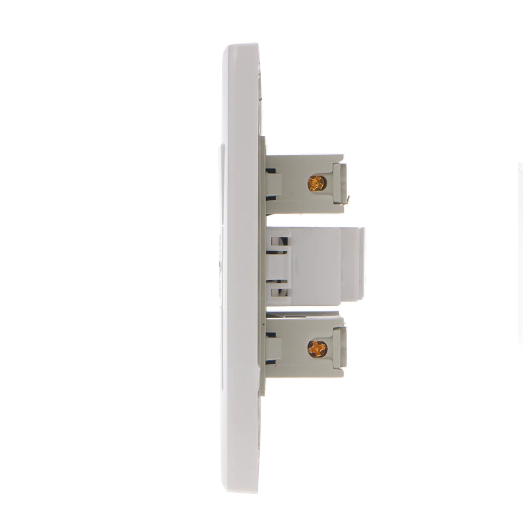 16A Wall Double Italian/Chile Plug Power Socket Adapter Dual USB Ports