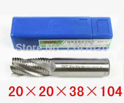 

4flute M2AI dia 20mm end mills milling cutter machine tool Roughing cutter CNC tools Super-hard high speed steel 4F-20*20*38*104