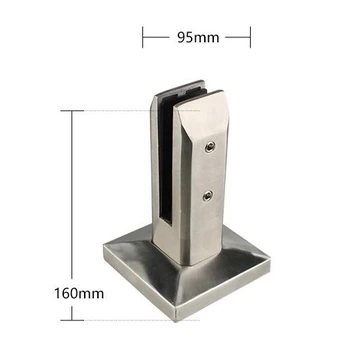 

LukLoy 304 Stainless Steel Floor Standing Clamp 10mm - 15mm Glass Spigots Pool Fence Glass Clamp Garden Stair Balustrade Spigot