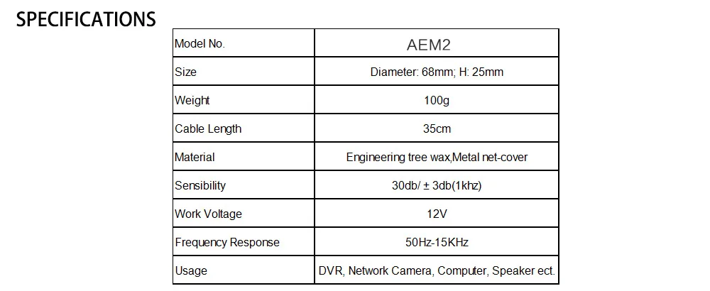 Autoeye Мини CCTV видеонаблюдения Аудио Пикап IP камера микрофон DVR звукосниматель