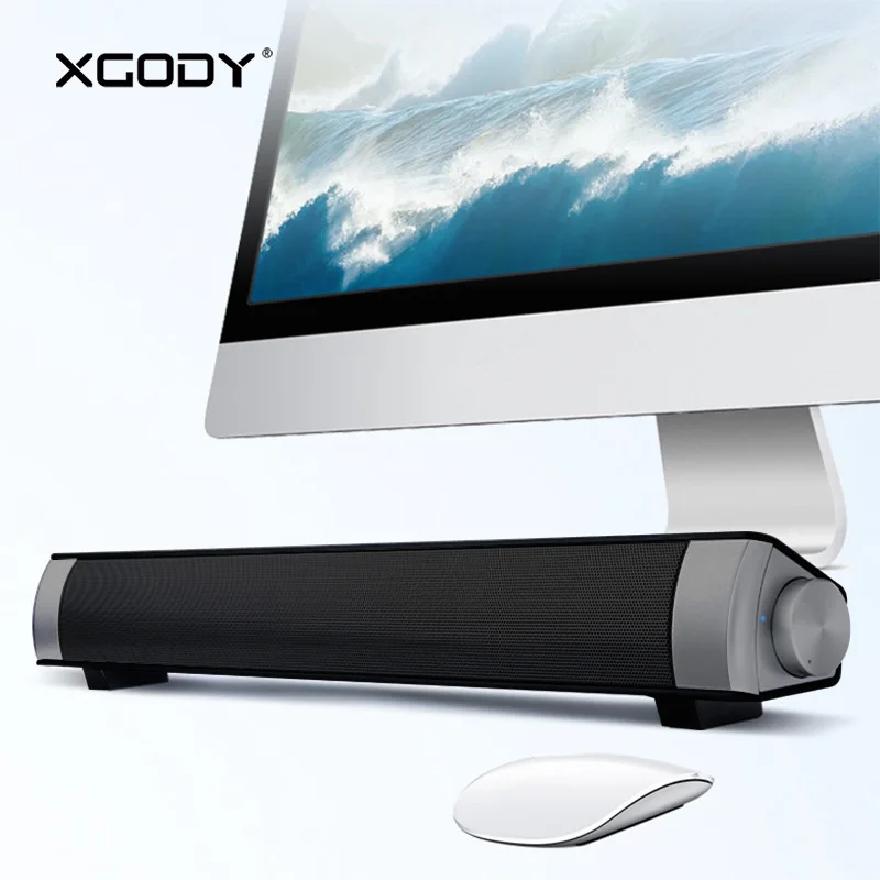 XGODY IP08 мощный Саундбар для ТВ ПК беспроводной динамик Bluetooth с микрофоном Handsfree TF