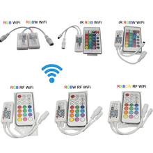 DC12-24V Mini LED RGB RGBW RGBCW WiFi Strip dimmer IR RF remote Music Time 3ch 4ch 5ch 5v WiFi Strip controller by phone APP