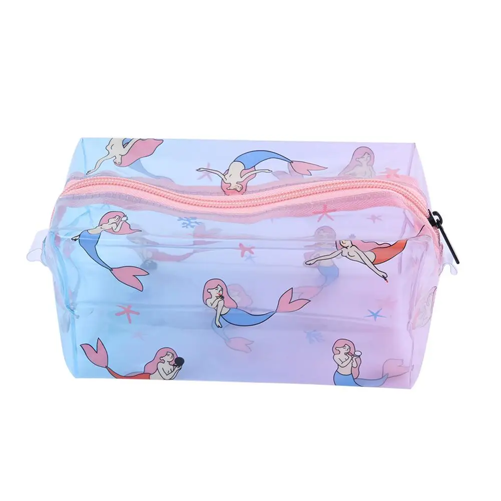 

Cute Women Cosmetic Bag Transparent PVC Waterproof Cosmetics Bags Wash Toiletry Kit Make Up Clear Storage Travel Organizer Purse