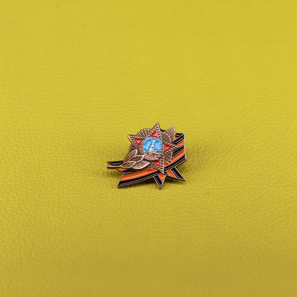 Ordine Della Vittoria Sovietica Distintivo Cccp Pin Urss Premio Medaglia Replica Stella Rossa Spilla Per Gli Uomini Patriot Regalo