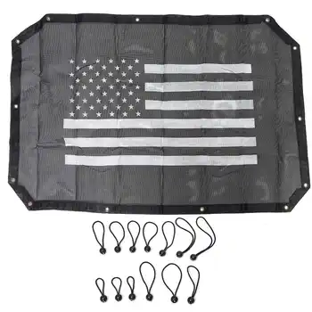 

Black&White Car Roof Mesh Top Sunshade Cover UV Sun Protection For Jeep For Wrangler JK 2 Door 2007-2019 Car Accessories Styling
