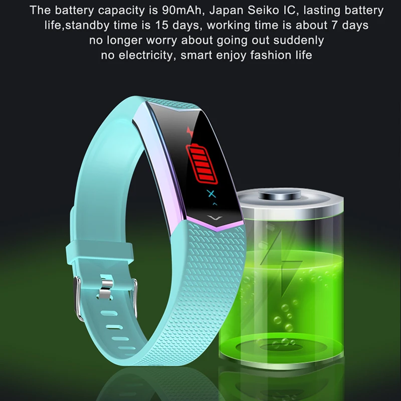  Shinsklly Fitness Bracelet with Pressure Measurement Pedometer Health Bracelet Heart Rate Monitor S - 33038073894
