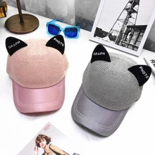Кошачьи уши тени Кепка с уткой Tide летние гибкие карнизы дышащая бейсбольная кепка дикая конная Кепка Женская