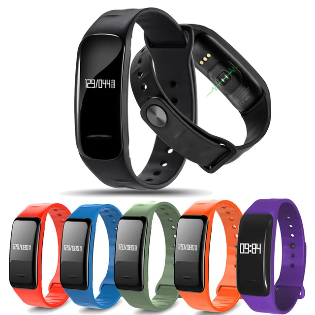 

Bluetooth Smart Band Blood Pressure & Heart Rate Monitor Wristband Waterproof Bracelet Sleep Tracker for Sports Fitness Health