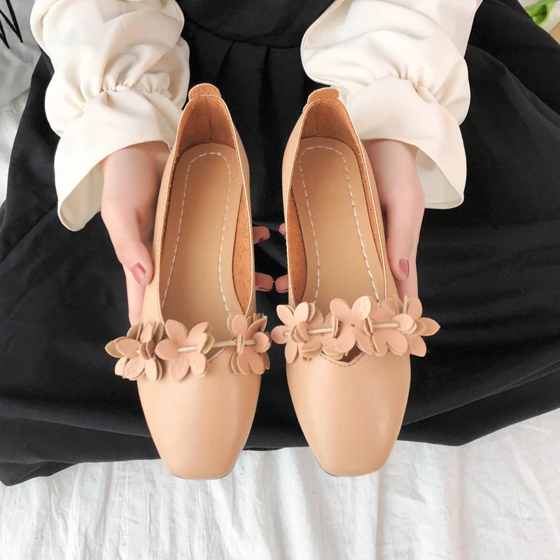 Новинка 2019, женские балетки на плоской подошве, кожаные туфли с цветочным принтом, удобные туфли-лодочки, женская летняя обувь, zapatos mujer