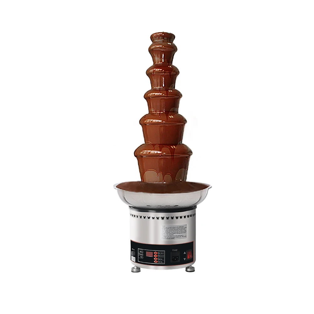 Chocolate Waterfall Machine With Full Stainless Steel Food Machine 6 Layers Chocolate Fountains Commercial 