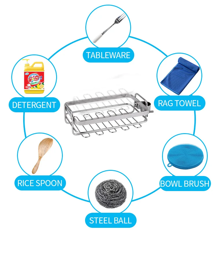 ORZ нержавеющая сталь Аксессуары для хранения дома кухонная раковина слив Органайзер кран держатель губки для ванной кран стеллаж для хранения