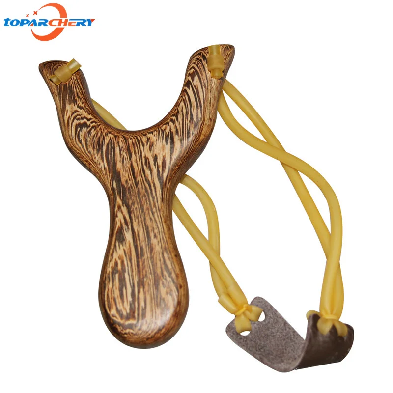 

Handmade Slingshot Powerful Shooter Hunter Hunting Catapult Sturdy Sling Shot with Rubber Band for Shooting Fishing Games