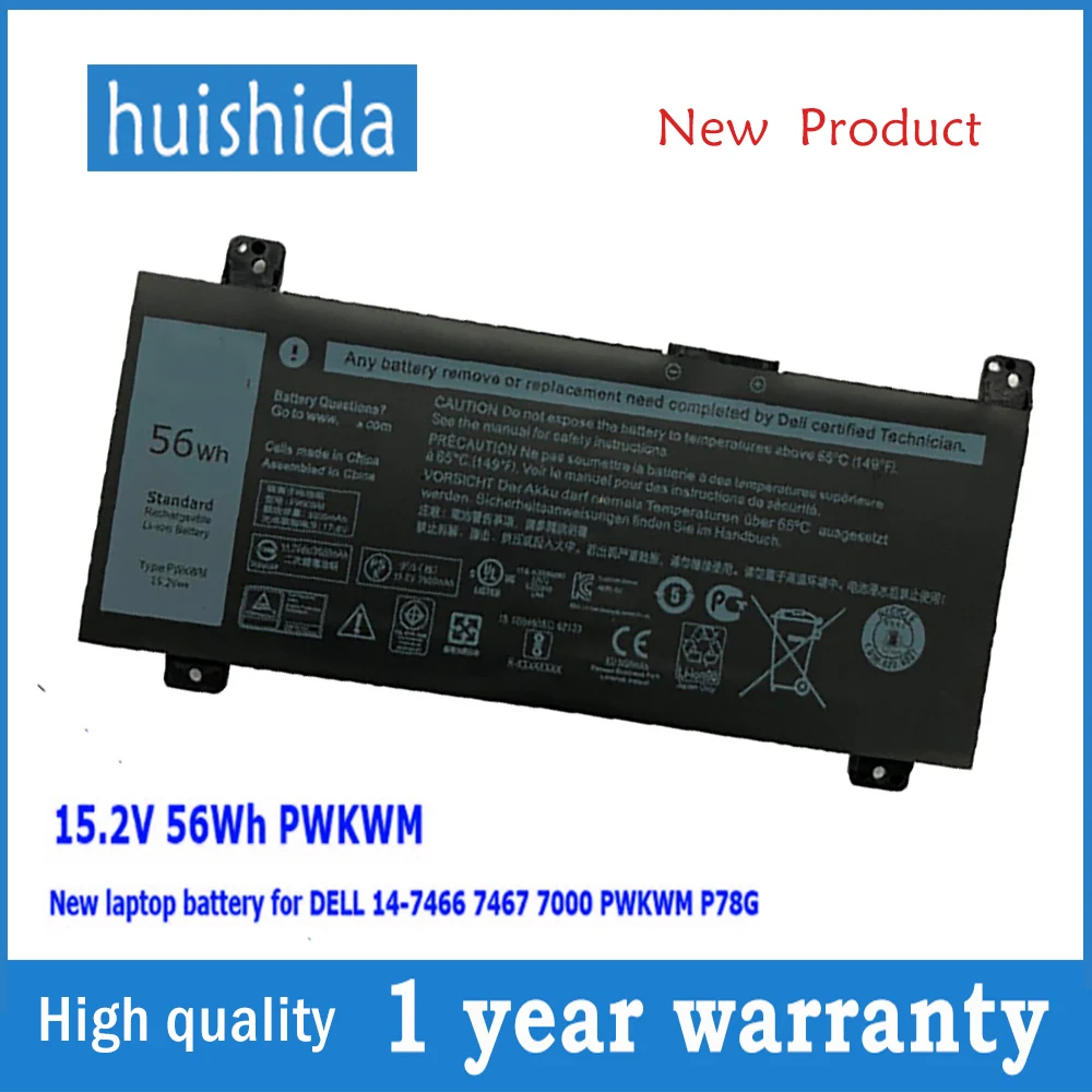 15 2 V 56Wh PWKWM новый оригинальный аккумулятор для ноутбука Dell 14-7466 7467 7000 P78G серии |