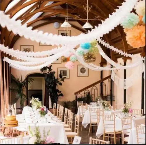 

3.6 M Beautiful Decoration Wedding Baby Shower Birthday Party Festivals Four Leaf Clover Paper Garlands Party Wedding Home