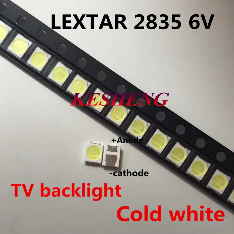 200 шт. LEXTAR 2835 3528 1210 6 в 2 Вт SMD светодиодный для ремонта ТВ ПОДСВЕТКА холодный белый ЖК-подсветка светодиодный