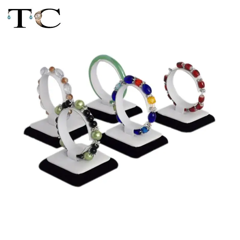 Wholesale Bracelet Display Jewelry Holder Watches Stand Black+White PU