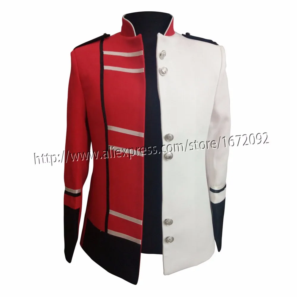

2018 New Arrival Unique Design Jacket Men Manteau Homme Red and White Jacket chaqueta hombre Matched color Veste Homme