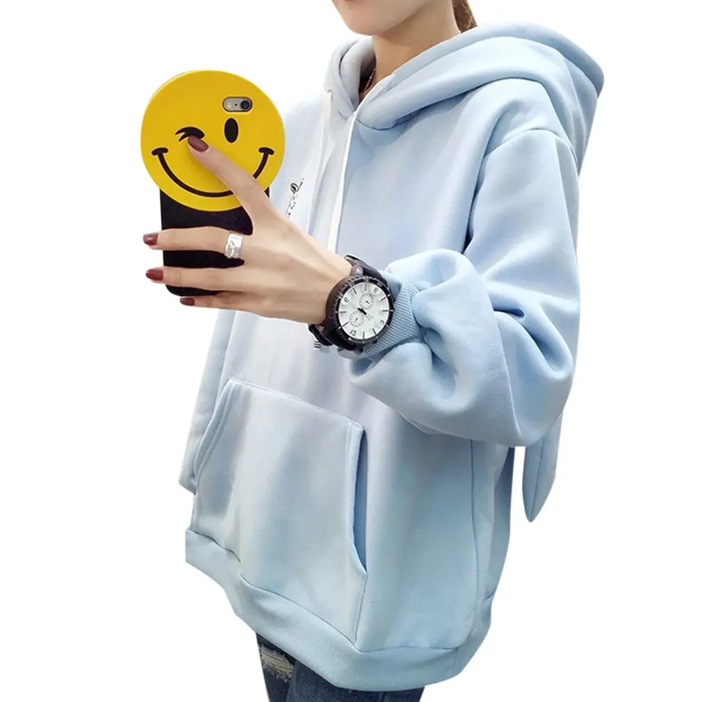 Kawaii Sweet Rabbit Ears Hoodies Women Plus Size Long Sleeve Cotton Tracksuit Slim Pullovers Moletom Homewear Femal Sweatshirts Kawaii Sweet Rabbit Ears Hoodies Women Plus Size Long Sleeve Cotton Tracksuit Slim Pullovers Moletom Homewear Femal Sweatshirts