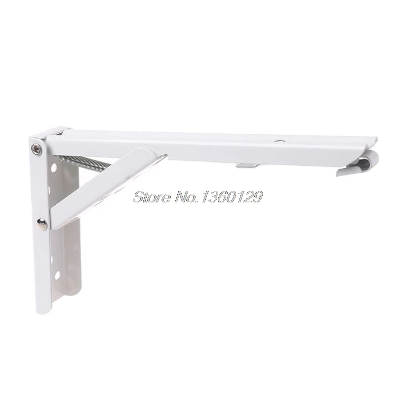 

2Pcs F Shape 8" Triangular Folding Bracket Metal Release Catch Support Bench Table Folding Shelf Bracket Home