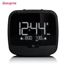 Dawupine музыка Будильник с функцией buetooth Динамик ночник Управление FM радио кровать привязана Температура указание даты, счетчик недель, MP3 плеер USB Зарядное устройство