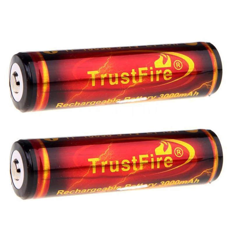 TrustFire 4x качественный защищенный выключатель питания 18650 3,7 V 3000 mAh аккумуляторная батарея