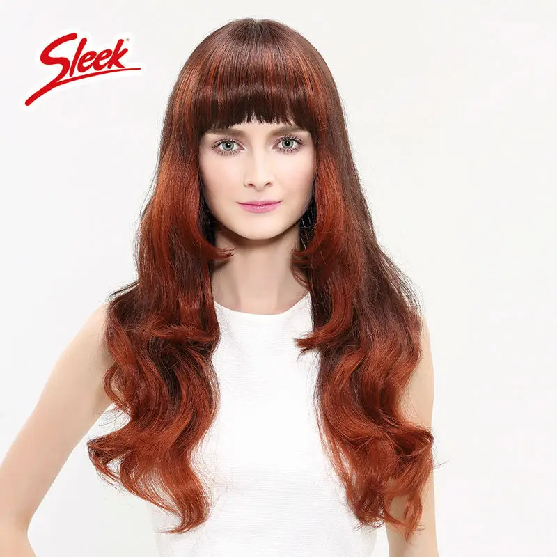 

Sleek Mixed human hair wigs,U part wigs virgin hair,Synthetic lace front wig, Aliexpress India Ombre wig Free shipping
