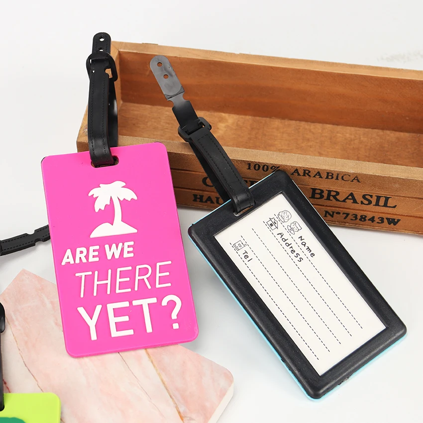 New Suitcase Luggage Tags Identifier Label ID Address Holder Environmental Protection Cover Luggage Tag Travel Accessories
