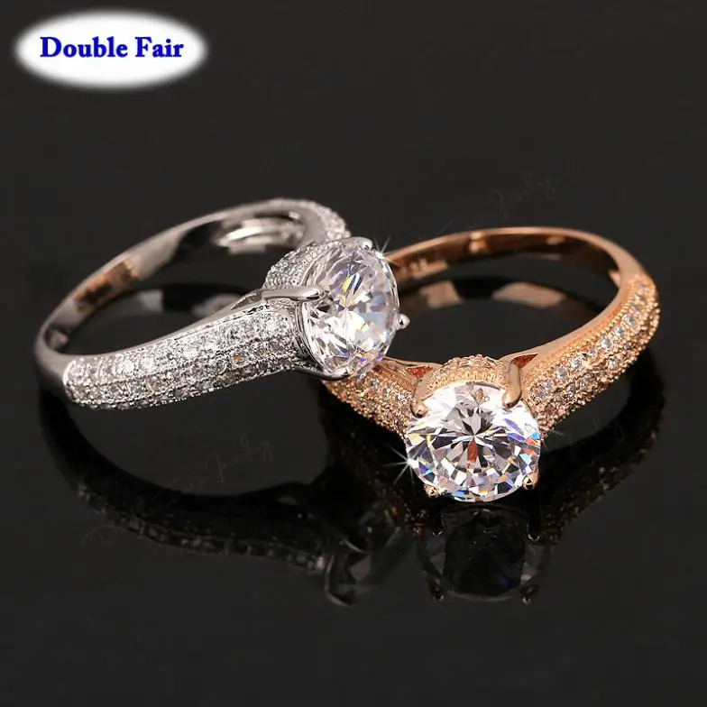 Buy Cubic Zirconia Wedding/Engagement Rings Silver