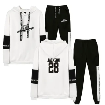 

2019 New GOT7 Hoodies Suit Men/Women Fashion Casual Sport Hip Hop Sweatshirt Suit Print GOT7 2019 World Tour Men's Hoodies