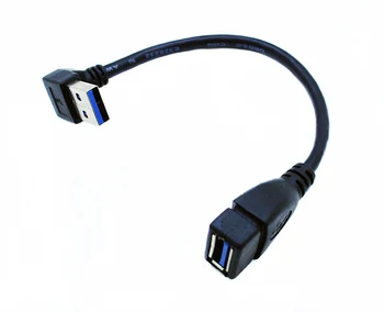 

Up Angle Direction 90 Degree USB 3.0 Male to Female M/F High Speed Data Cable Cord 20cm