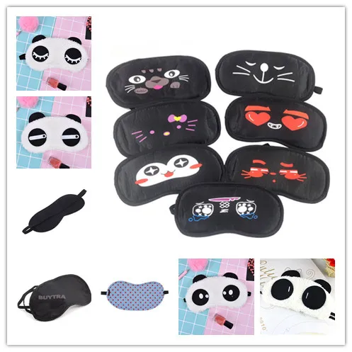 1PC Sleep Cotton Goggles Eye Mask Cute Face Mask Eyeshade Shading Sleep Mask Eye Cover Health Care Multi Style