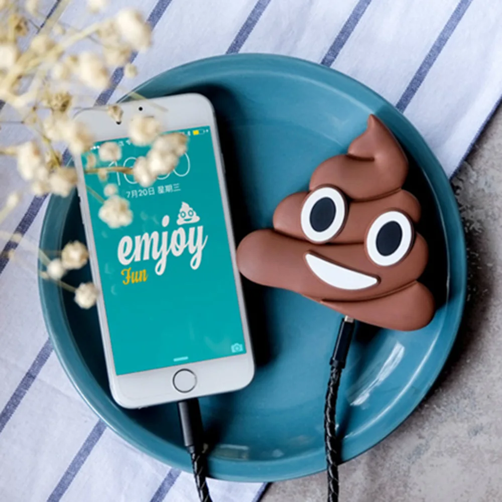 8000 мАч Emoji power bank модное экскрементное зарядное устройство Единорог смайлик