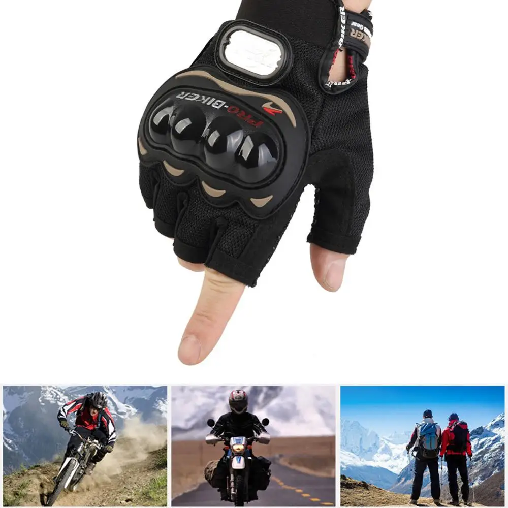 

Bike Motorbike Cycling Protector Anti-skid Gloves Half Finger Carbon Fiber Racing Gloves Breathable Summer Safety Gloves