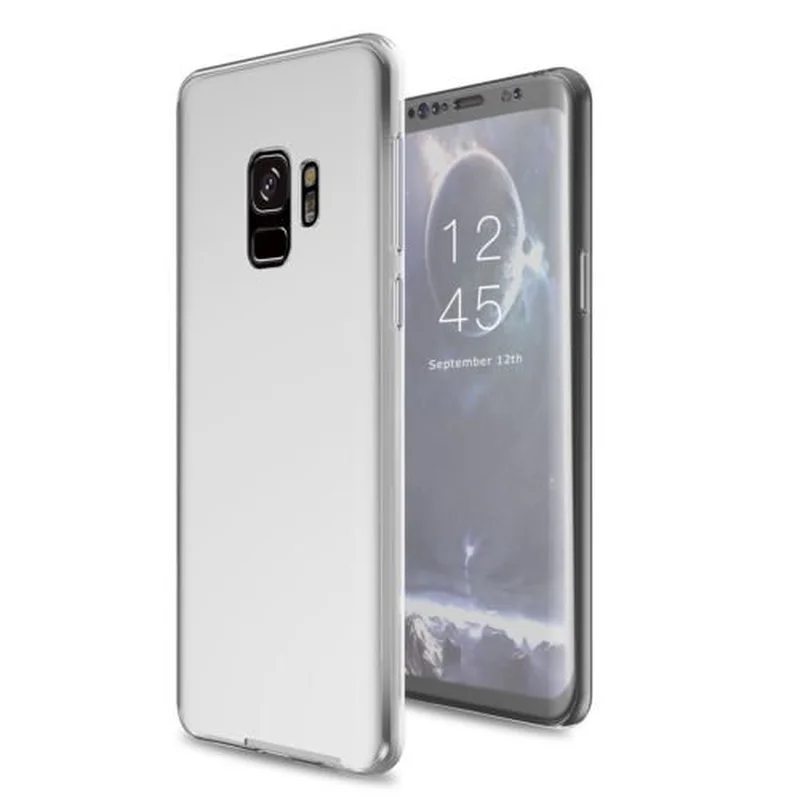 

360 Coverage Full Body Protective Front Back Cover Case for Samsung Galaxy S9 Plus S8 Cases Crystal Soft Tpu Silicone Case Cover