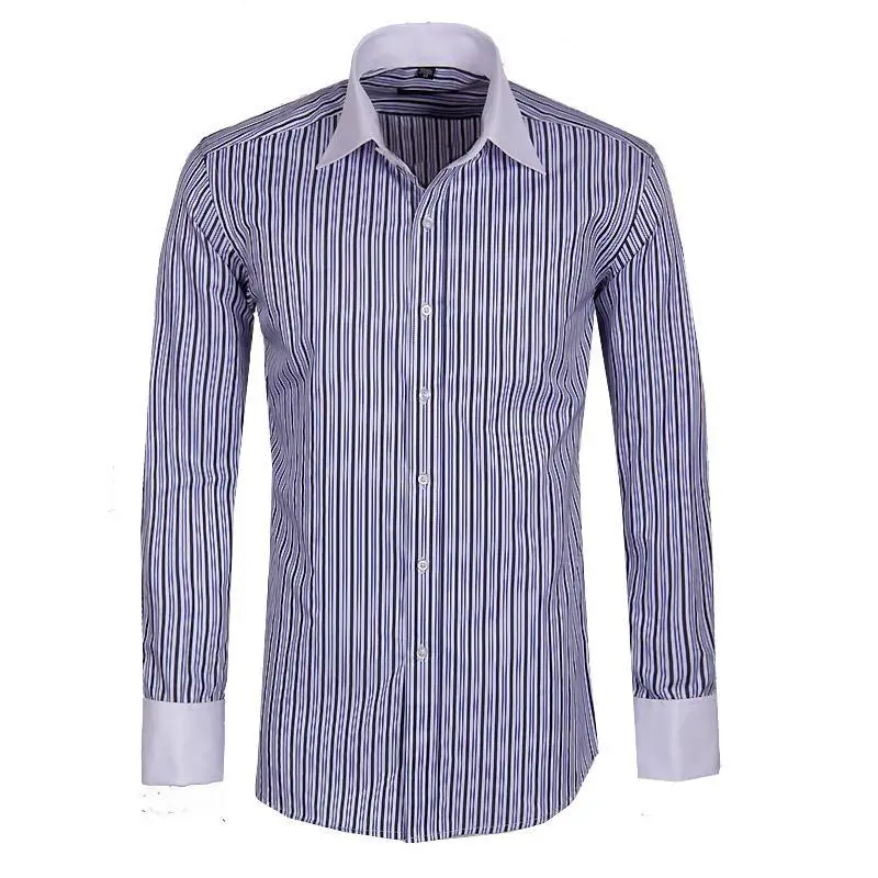 AIMENWANT, деловая Мужская рубашка с длинным рукавом, облегающие французские рубашки с манжетами, роскошные официальные клетчатые футболки для подарков