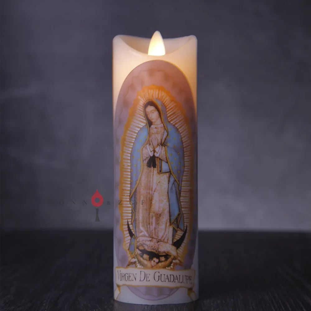 Religious sacrifice Flameless LED Candles Battery Operated Moving Wick