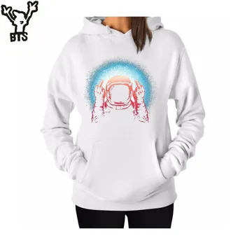 

Space Mens Hoodies And Sweatshirts Set White Cotton Comfortable Harajuku Sweatshirt Women Funny Space Printed Hoodies Women