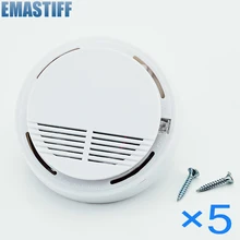 EMastiff стабильный Фотоэлектрические Беспроводной Дым пожарный детектор Датчик 433 мГц для пожарной сигнализации 433 мГц 5 шт./лот