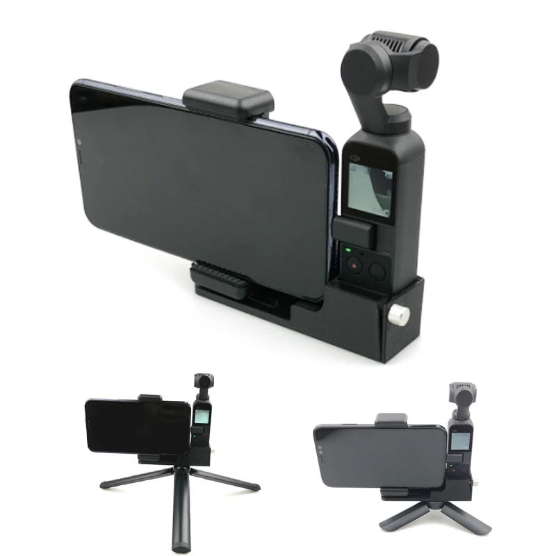 

Phone Fixing Clamp Holder with Mini Tripod Aluminum Extension Tripod Rod for DJI OSMO POCKET Handheld Gimbal Camera Accessories