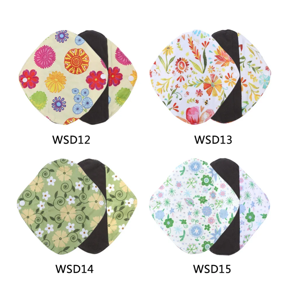 

1PCs 20*18cm Reusable Sanitary Pads Menstrual Pad Washable Bamboo Charcoal Cloth Menstruation Postpartum Hygiene Panty Liner Pad