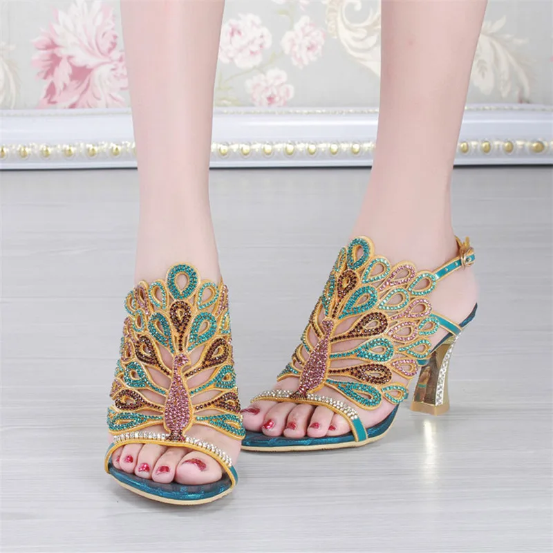 2019 Summer Ladies High Heels Footwear Womens Peep Toe Sandals Elegant Wedding Shoes With Rhinestones Size 11 High Quality 2019 Summer Ladies High Heels Footwear Womens Peep Toe Sandals Elegant Wedding Shoes With Rhinestones Size 11 High Quality