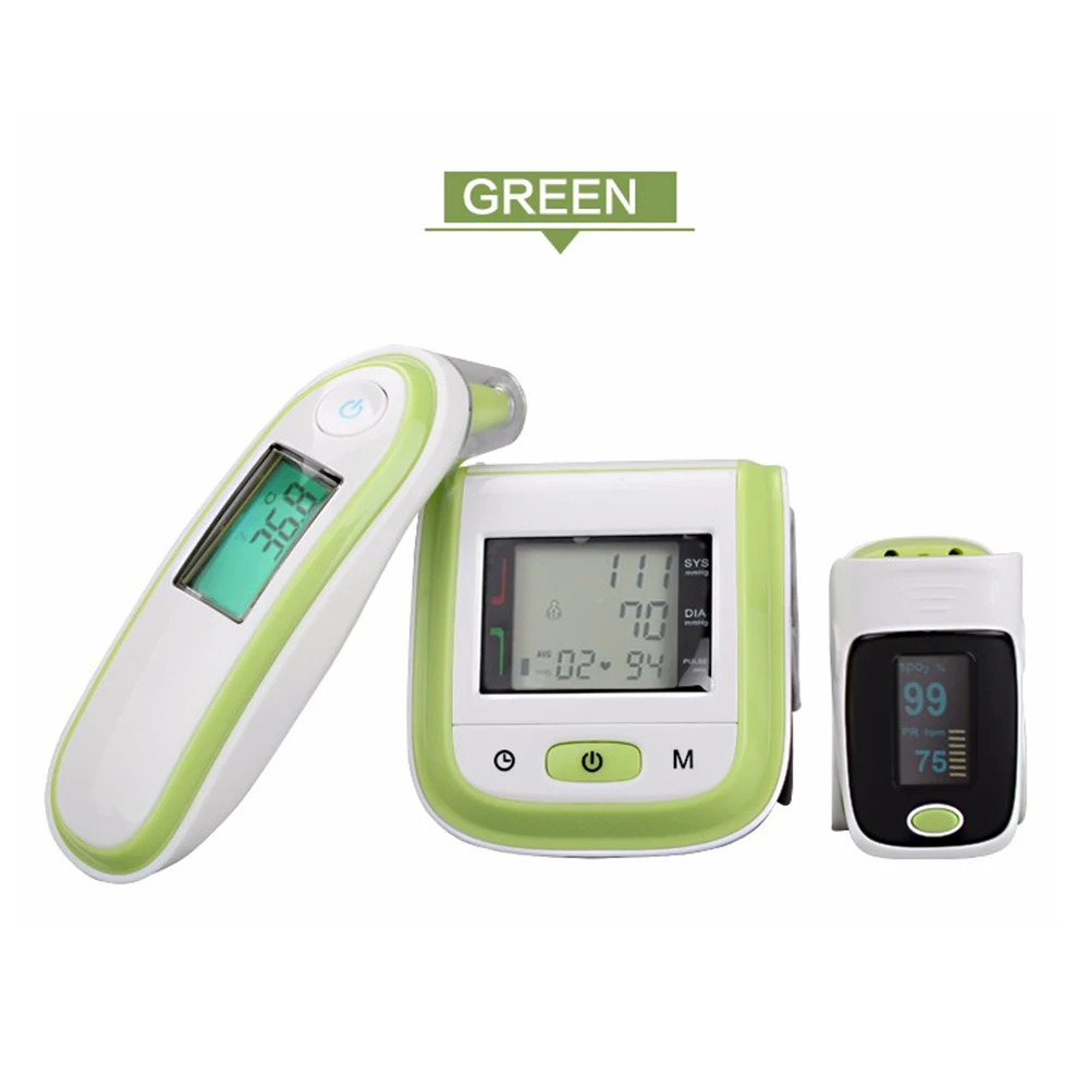 

Pulse Oximeter Blood Pressure Monitor pulsioximetro Monitor Thermometer Wrist PR Sphygmomanometer Oximetro De Dedo saturometro