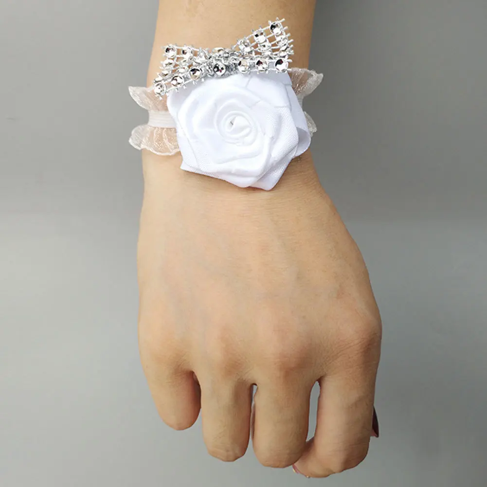 

Wedding Flowers Bracellete Wrist Corsage Bridesmaid Bracelet Wrist Flower Bracelet Fleur Demoiselle D'honneur Wedding Bridemaids