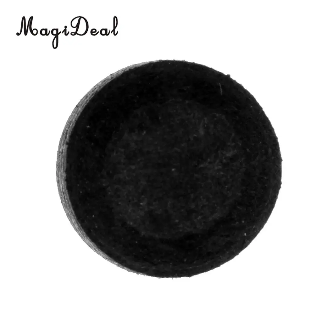 MagiDeal High Quality 11mm Soft Pigskin Leather Billiard Pool Cue Tips Black Table Game Professional Snooker Billiard Accessory