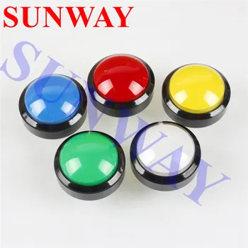 

5pcs/Lot Arcade Game 12V LED 60MM Dome Shape Round Illuminated momentary Push Button with Microswitch for NAME JAMMA Mulitcade